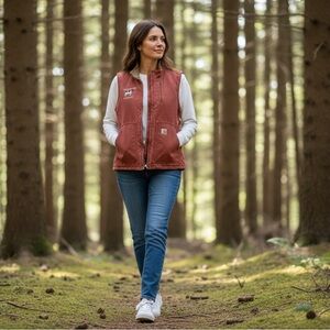 Carhartt Sherpa lined mauve vest